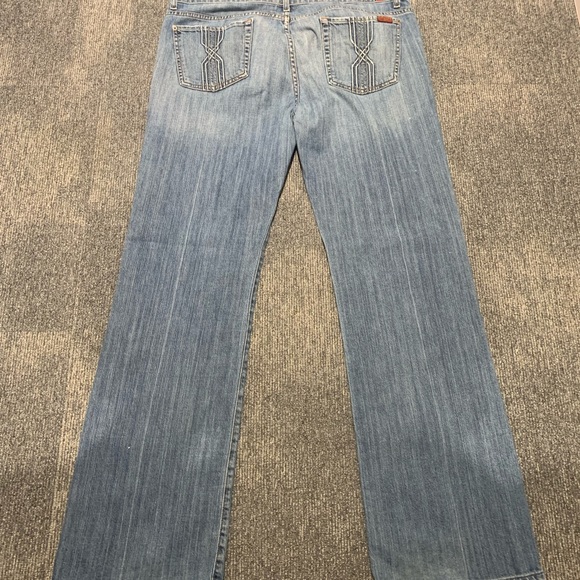 🔥Host Pic🔥 7 For All Mankind Mens Bootcut Blue Jeans Size 38x34 (EUC) - Picture 2 of 7